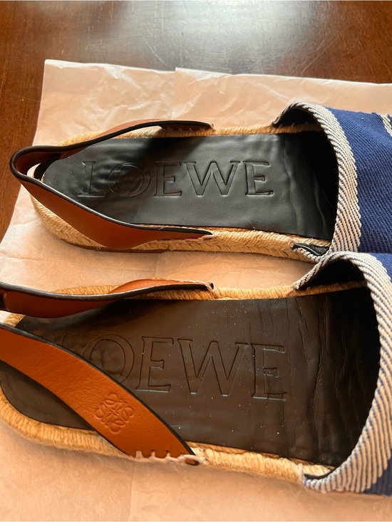 Loewe Men’s Blue Espadrille Sandals Size 42 / US Size 9 Made in Spain Nice! main image 6